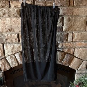 Elegant Black Sheer Swim Coverup